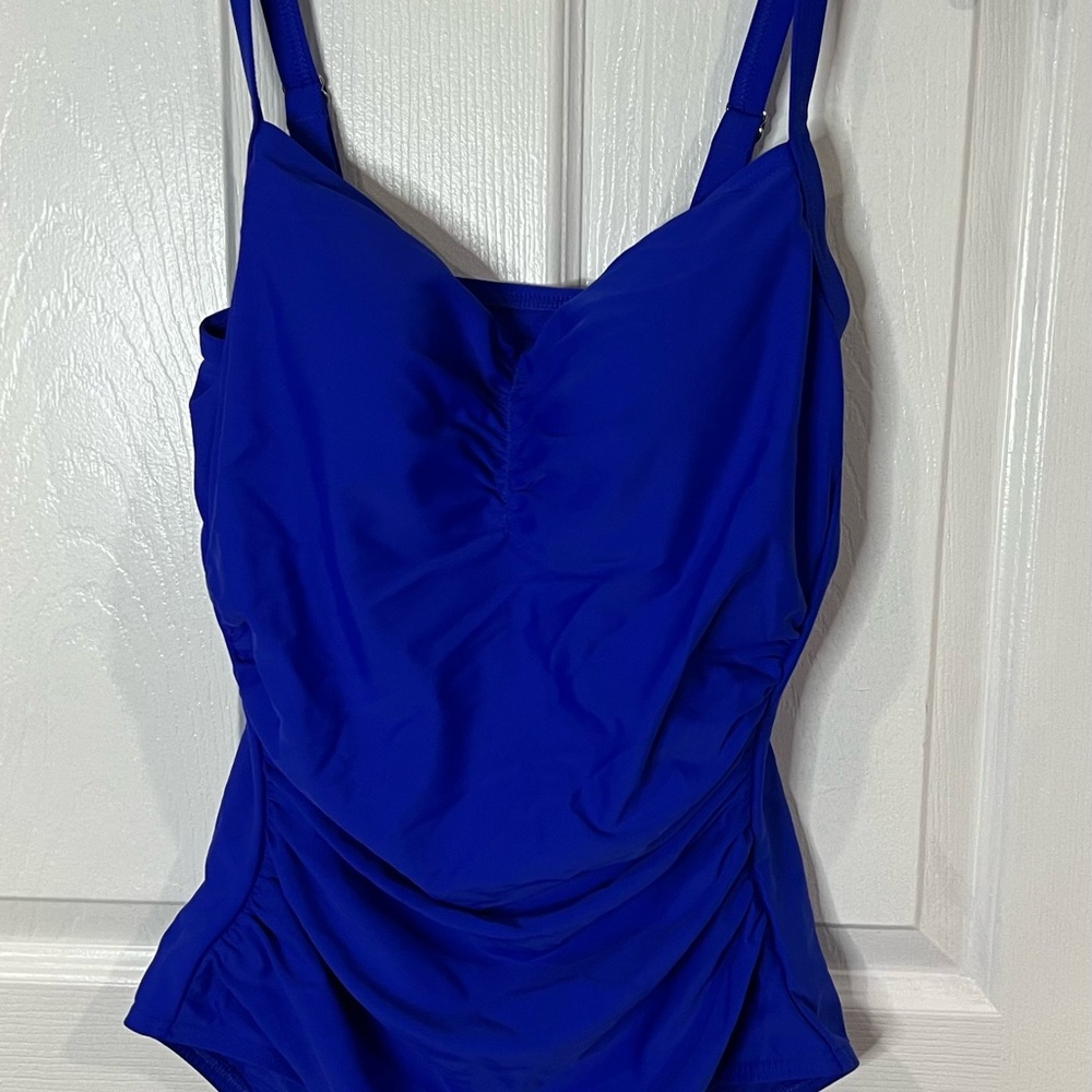 Lands End Vibrant Blue Swimsuit Top